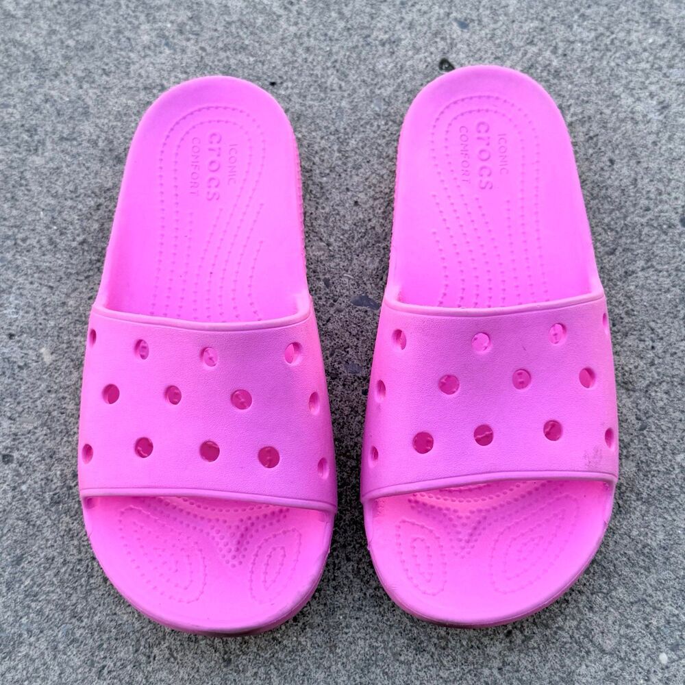 Crocs Classic Croc Slide Men's 6  Women's 8 Electric Pink